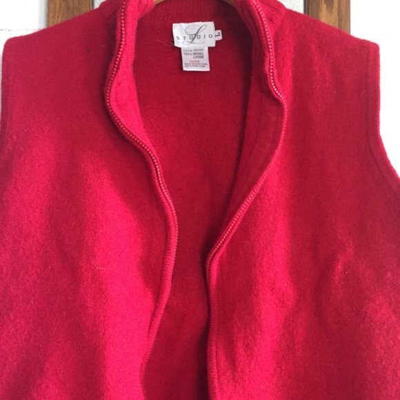 VINTAGE L STUDIO WOOL VESTS SIZE L - Picture 3 of 7